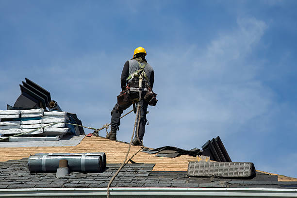 Professional Gutter Installation technician working in Dowell, MD